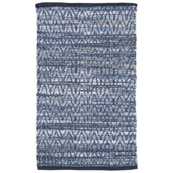 Safavieh Montauk Rustic Rectangle Hand Woven Rugs, Blue - 3 x 5 ft. MTK416L-3 - main